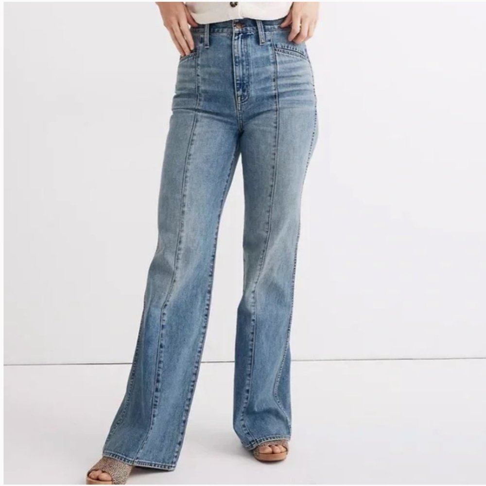 Madewell 11" High-Rise Flare Jeans Seamed Edition Size 25